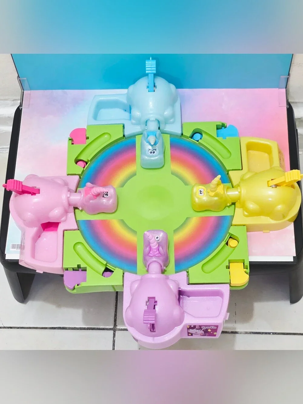Hungry Hungry Hippos - Unicorn Edition, Open Box, Complete Family Board Game